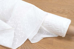 DEADSTOCK Japanese Fabric Embroidered Hearts - off white - 50cm