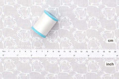 DEADSTOCK Japanese Fabric Embroidered Hearts - off white - 50cm