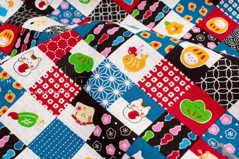 Japanese Fabric Baby Mt Fuji and Friends - E - 50cm