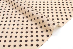 DEADSTOCK Japanese Fabric Dotty Ripple - milk tea - 50cm