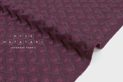 DEADSTOCK Japanese Fabric Embroiderey - wine - 50cm