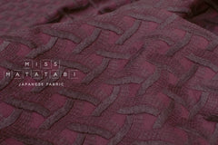 DEADSTOCK Japanese Fabric Embroiderey - wine - 50cm
