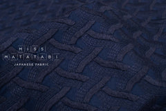 DEADSTOCK Japanese Fabric Embroidery - blue - 50cm