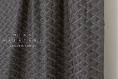DEADSTOCK Japanese Fabric Embroidery - charcoal - 50cm
