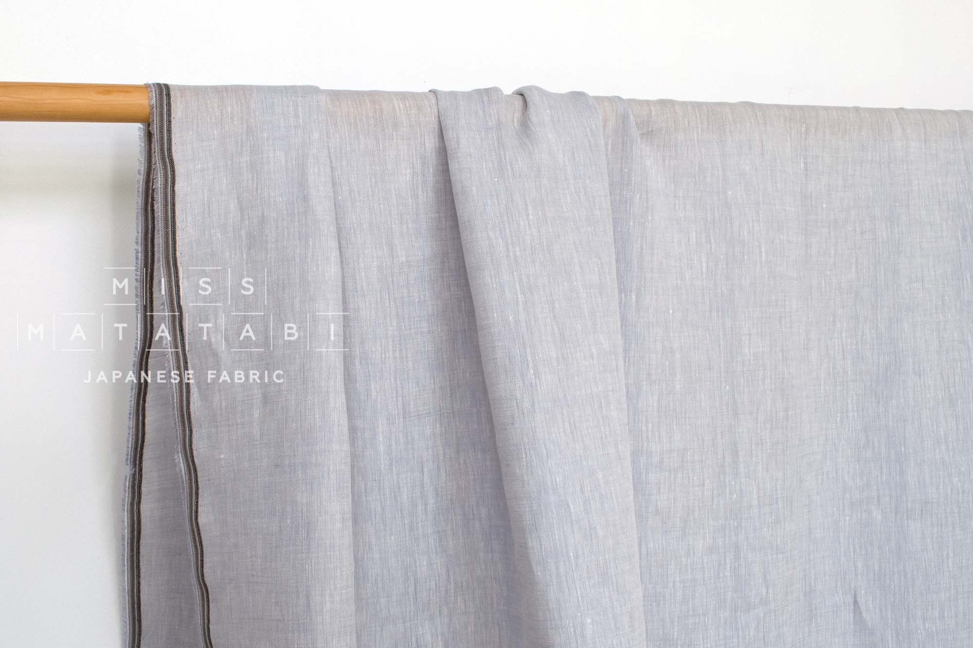 DEADSTOCK Japanese Fabric 100% Linen Chambray - color 16 - 50cm