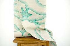 Shokunin Collection Hand-printed Chusen Japanese Yukata Fabric - Ryusui ni Momiji - 50cm