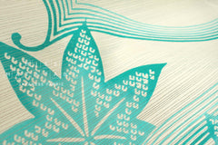 Shokunin Collection Hand-printed Chusen Japanese Yukata Fabric - Ryusui ni Momiji - 50cm