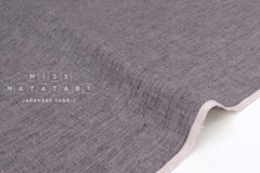 DEADSTOCK Japanese Fabric 100% Linen Chambray - color 37 eggplant - 50cm
