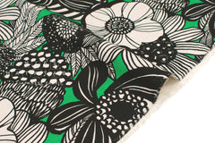 Japanese Fabric Wild Floral Canvas - B - 50cm