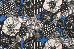 Japanese Fabric Wild Floral Canvas - F - 50cm