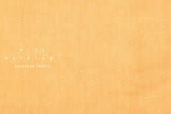 DEADSTOCK Japanese Fabric Washed Herringbone Linen Voile - buttercup - 50cm