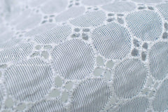 Japanese Fabric Embroidered Eyelet Cotton Lawn - June - 50cm