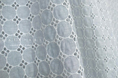Japanese Fabric Embroidered Eyelet Cotton Lawn - June - 50cm