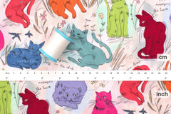 Japanese Fabric All Cats Are The Best Cats - A - 50cm