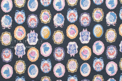 Japanese Fabric Handsome Cats - E - 50cm