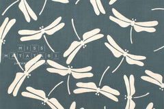 Shokunin Collection Hand-printed Chusen Japanese Yukata Fabric - Tonbo Dragonfly - 50cm