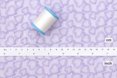 Japanese Fabric Embroidered Cotton Lawn - Love Hearts - 50cm