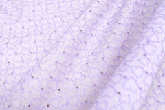 Japanese Fabric Embroidered Cotton Lawn - Love Hearts - 50cm