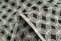 Japanese Fabric Embroidered Cotton Lawn Olivia - black - 50cm