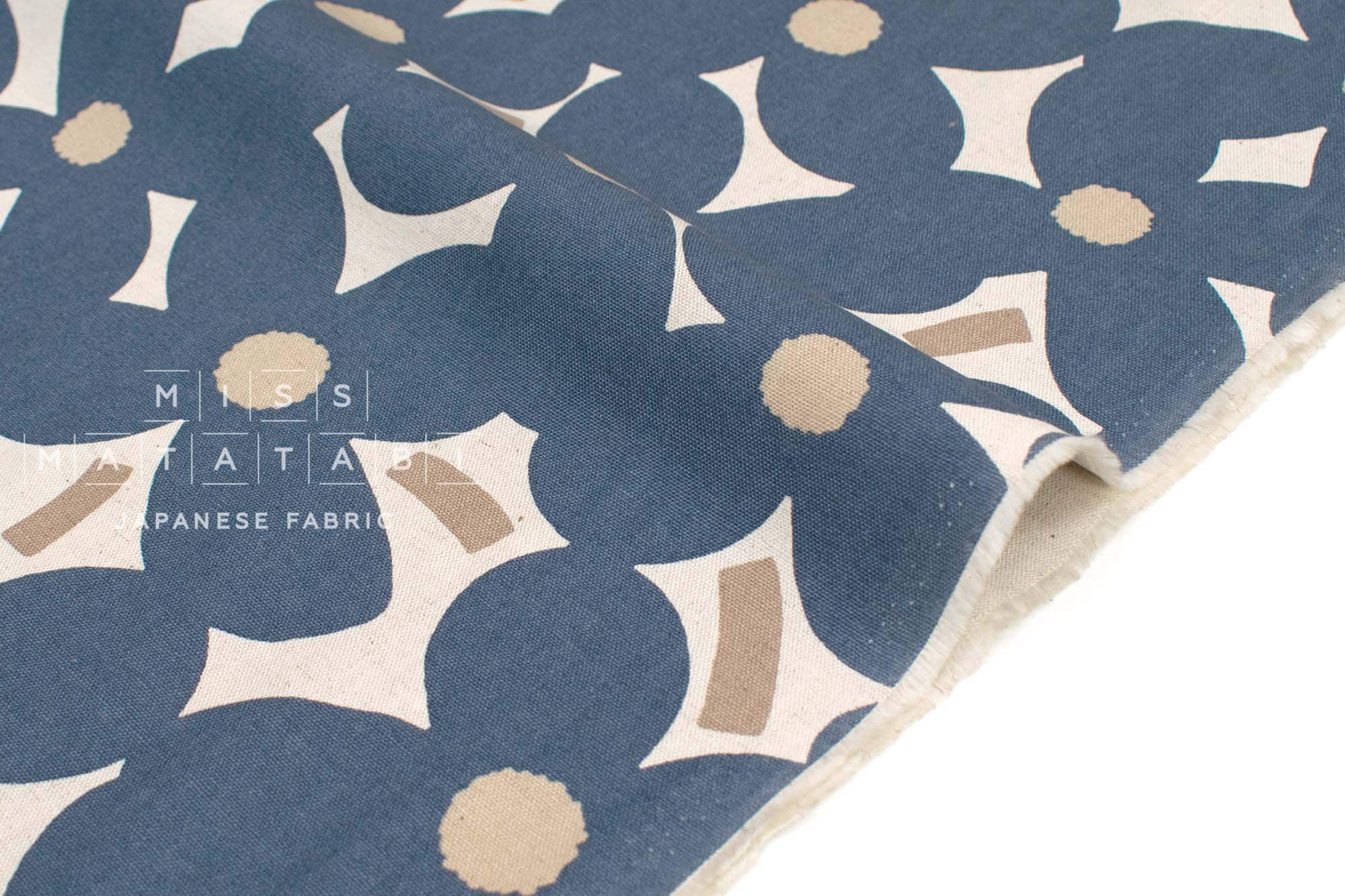 Japanese Fabric Yomogi Flowers - F - 50cm