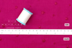 Japanese Fabric Embroidered Cotton Lawn Dots - pink - 50cm