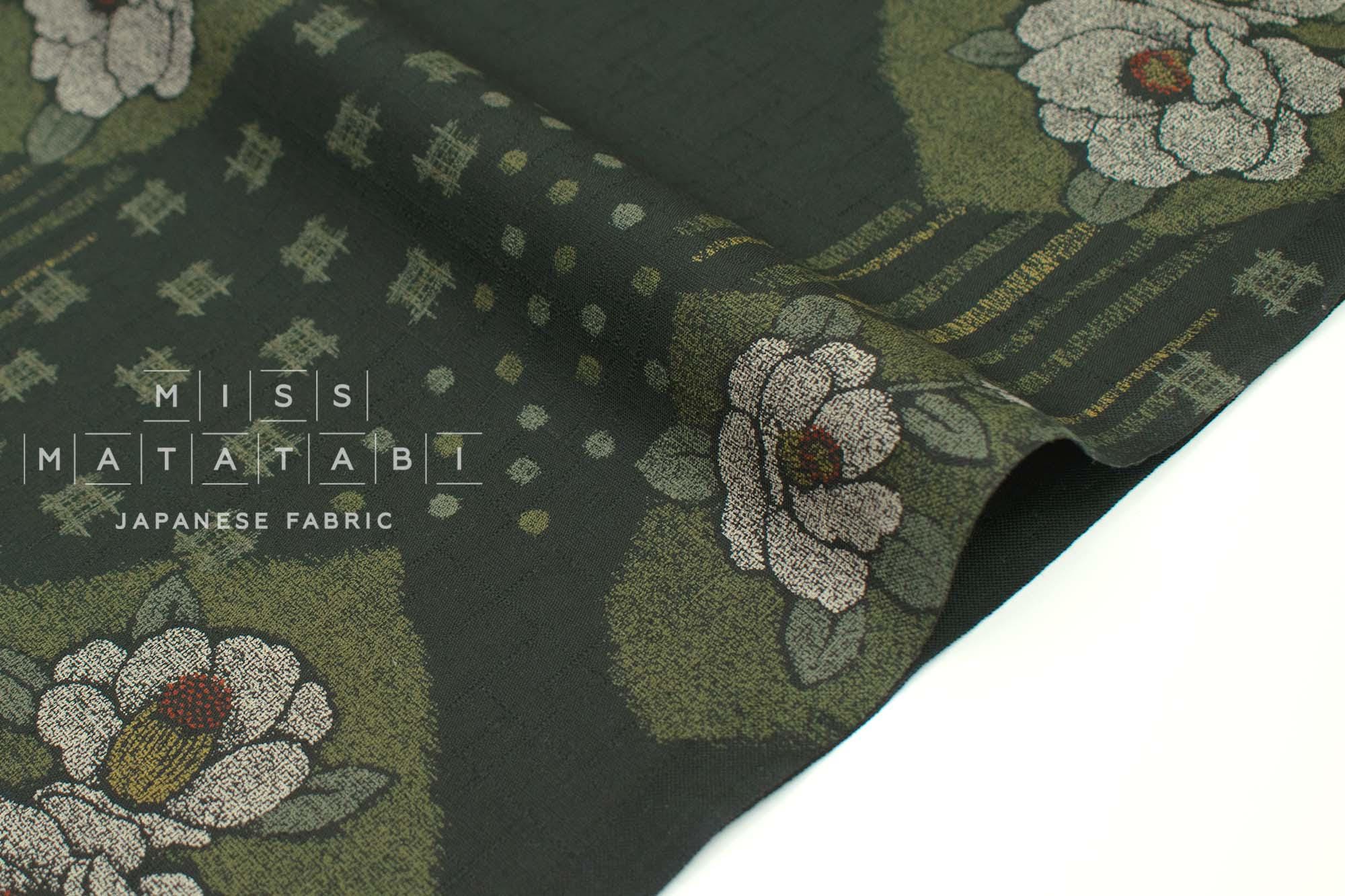 Japanese Fabric Tsubaki meets Tsubaki - C - 50cm