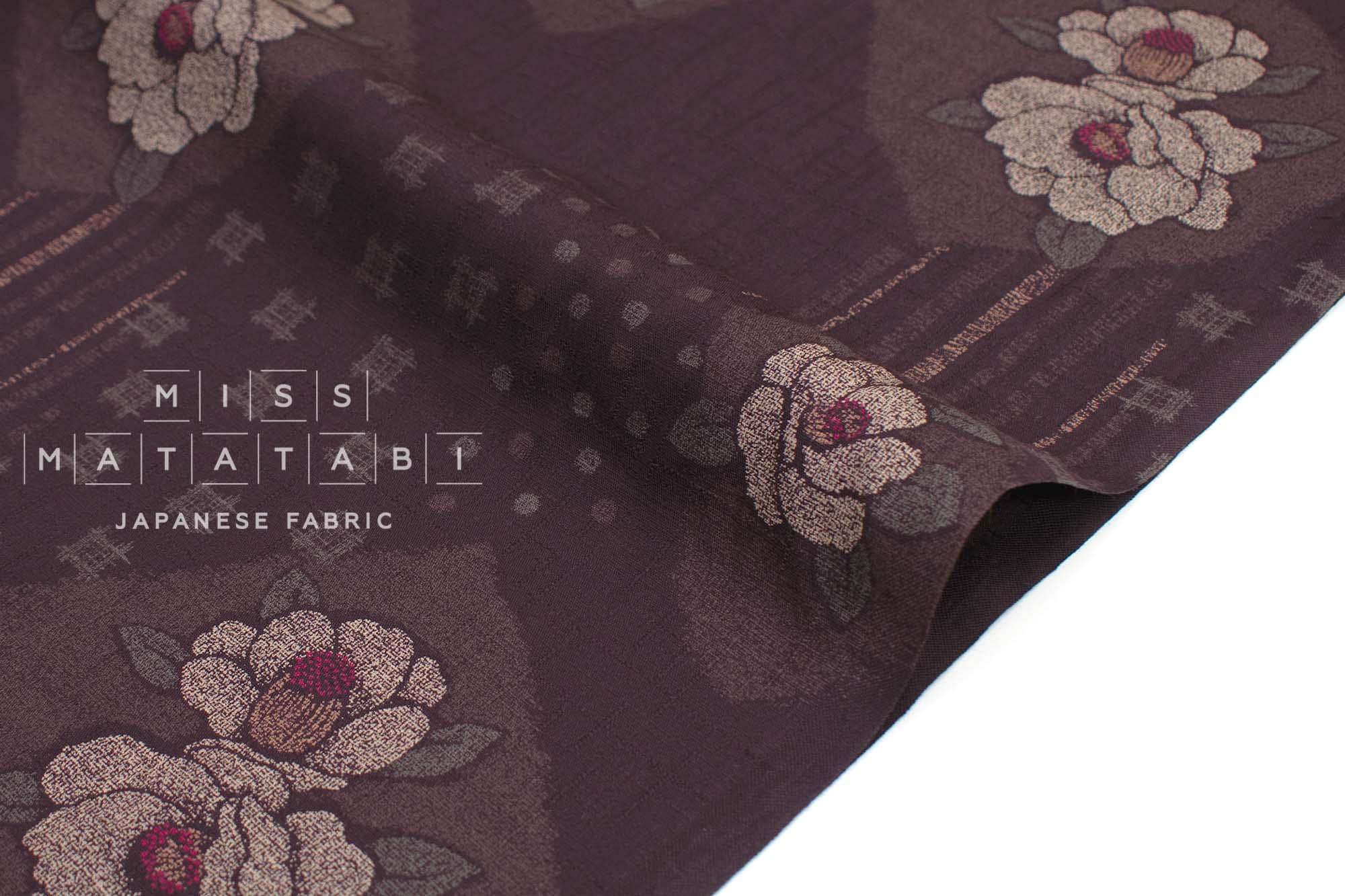 Japanese Fabric Tsubaki meets Tsubaki - D - 50cm