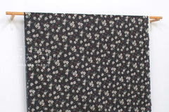 DEADSTOCK Japanese Fabric Strawberry Blossoms - black - 50cm