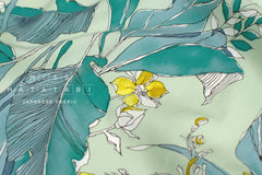 DEADSTOCK Japanese Fabric Botanical - C - 50cm