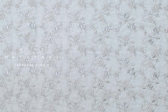 Japanese Fabric Embroidered Cotton Double Gauze - Julia - 50cm