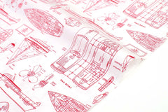 Japanese Fabric Sail Boat Plans - red - 50cm