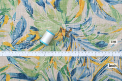 DEADSTOCK Japanese Fabric Palms linen voile - B - 50cm