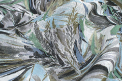 DEADSTOCK Japanese Fabric Palms linen voile - E - 50cm