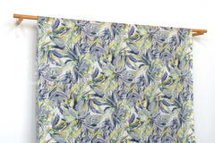 DEADSTOCK Japanese Fabric Palms linen voile - F - 50cm