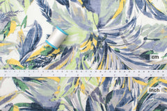 DEADSTOCK Japanese Fabric Palms linen voile - F - 50cm