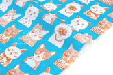 Japanese Fabric Dashing Cats - C - 50cm