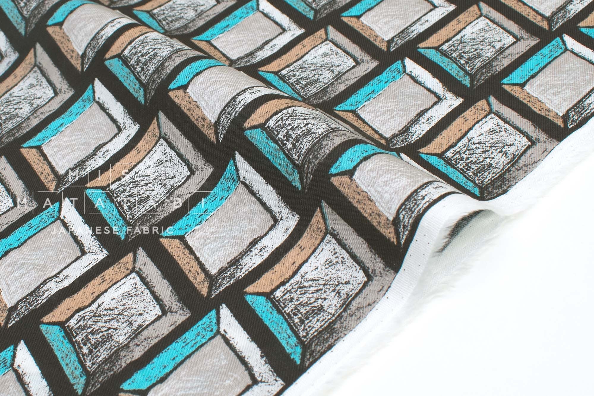 Japanese Fabric Kokka Keshiki Windows - D - 50cm