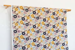 Japanese Fabric Realistic Punch Needle Print Flowers - 50cm