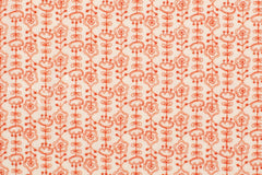 Japanese Fabric Embroidered Cotton Lawn Vincent - orange - 50cm