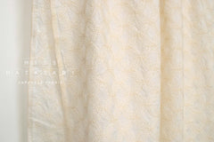 Japanese Fabric Embroidered Cotton Lawn Olivia - cream - 50cm