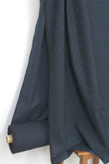 Japanese Fabric Embroidered Cotton Lawn - Rose - black, navy blue 50cm