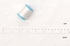 Japanese Fabric Embroidered Cotton Lawn Dots - white - 50cm