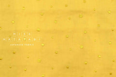 Japanese Fabric Embroidered Cotton Lawn Dots - gold yellow - 50cm