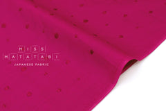 Japanese Fabric Embroidered Cotton Lawn Dots - pink - 50cm
