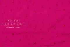 Japanese Fabric Embroidered Cotton Lawn Dots - pink - 50cm