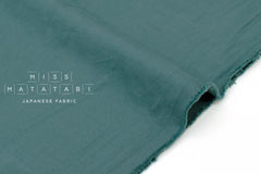 Japanese Fabric Cotton Solid Double Face Twill + Gauze - green - 50cm