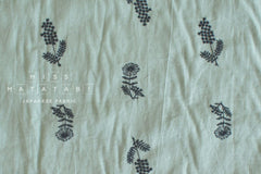 Japanese Fabric Embroidered Linen Blend - A2 - 50cm