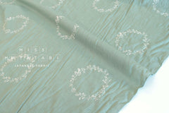 Japanese Fabric Embroidered Linen Blend - B2 - 50cm