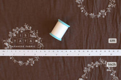 Japanese Fabric Embroidered Linen Blend - B4 - 50cm