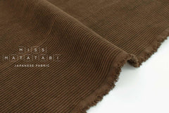 Japanese Fabric Shokunin Collection Yarn-dyed Kotohiradaki Corduroy - brown - 50cm